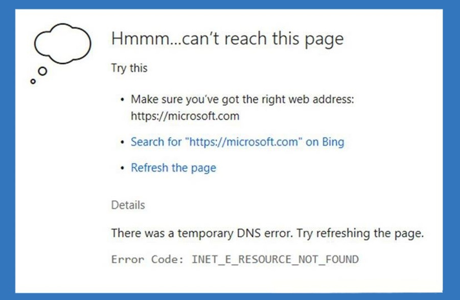 INET_E_RESOURCE_NOT_FOUND Error 