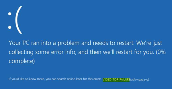 Fix VIDEO_TDR_FAILURE error