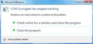 COM Surrogate Has Stopped Working – Earth's Lab