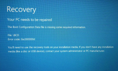 Windows Boot Error Code 0xc000000d – Earth's Lab