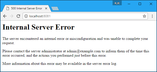 500 Internal Server Error 