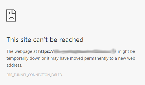 ERR_TUNNEL_CONNECTION_FAILED